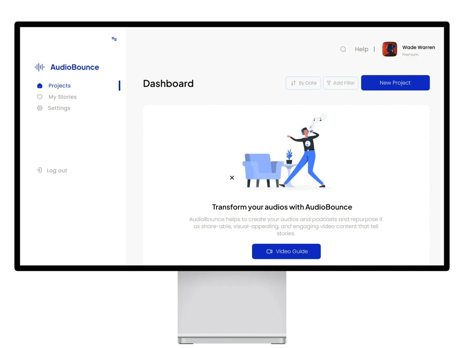 AudioBounce — Transforme Áudio em Histórias