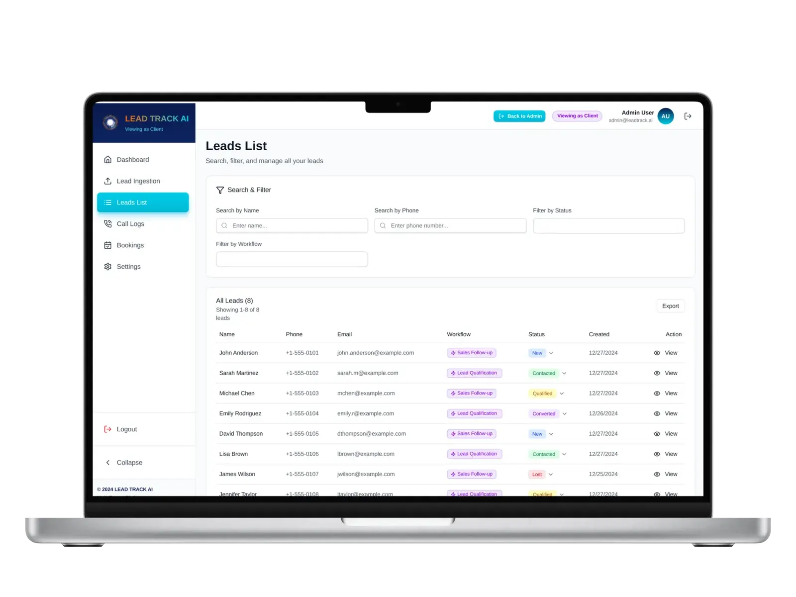 Lead Track AI — Captação de Leads com Agente de Voz