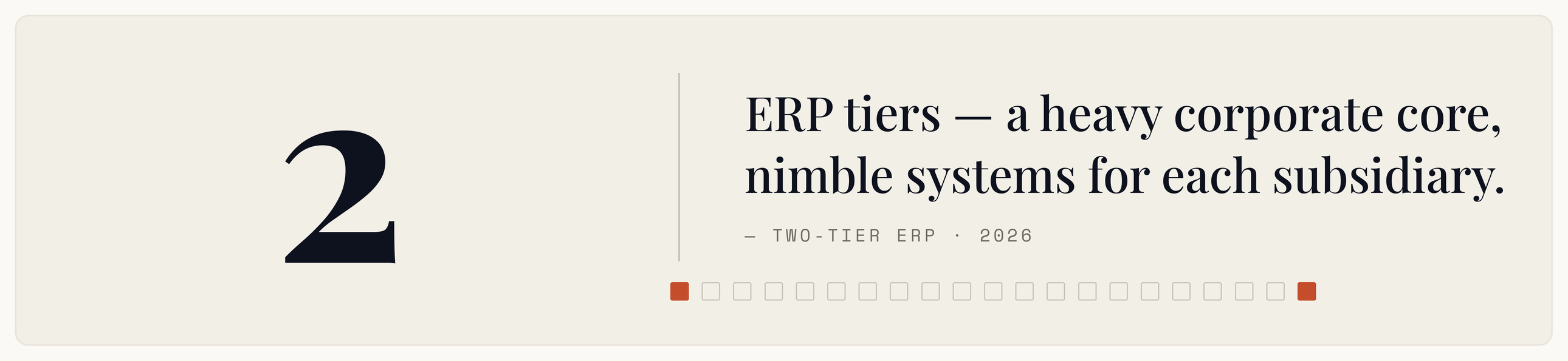 Two-Tier ERP: Why Growing Companies Run Two Systems, Not One